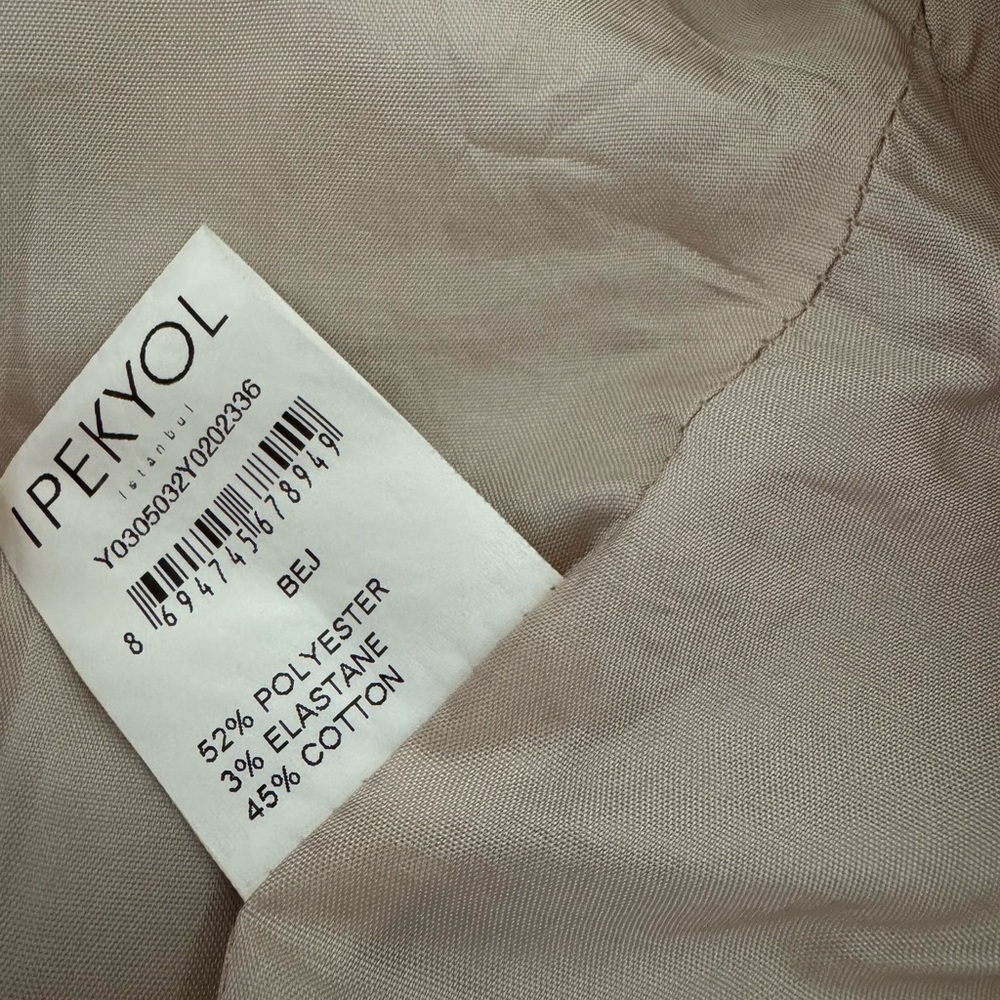 🛍️SALE🛍️IPEKYOL Elegant Tan Women's Single-Breasted Blazer & Pants 2-PIECE Suit - Picture 14 of 14